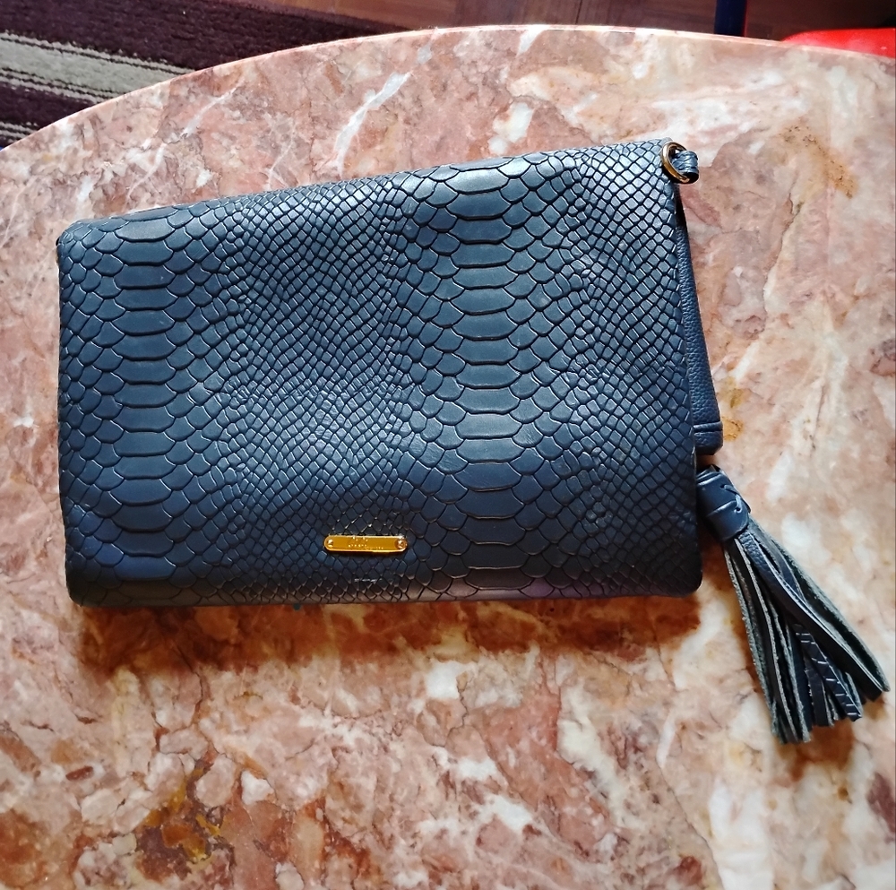 Gigi New York Elegant Large Clutch with Tassel